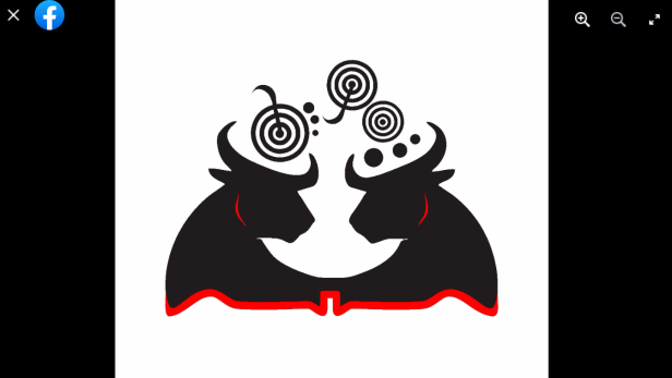 Das umstrittene Logo zeigt zwei Ochsen mit einander zugewandten Köpfen