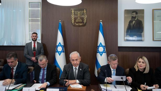 Israeli cabinet's weekly meeting in Jerusalem