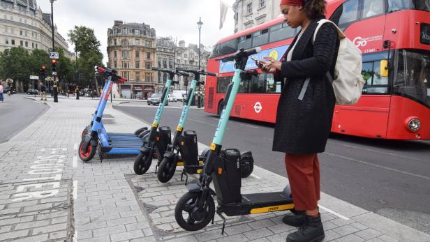 In London gibt es schon viele Parking-Areale für E-Scooter.