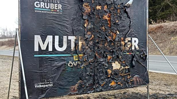 Kärnten-Wahl: Verfassungsschutz ermittelt nach brennendem ÖVP-Plakat