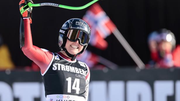 FIS Alpine Skiing World Cup in Kvitfjell Super-G der Frauen: Hütter gewinnt Hundertstel-Krimi