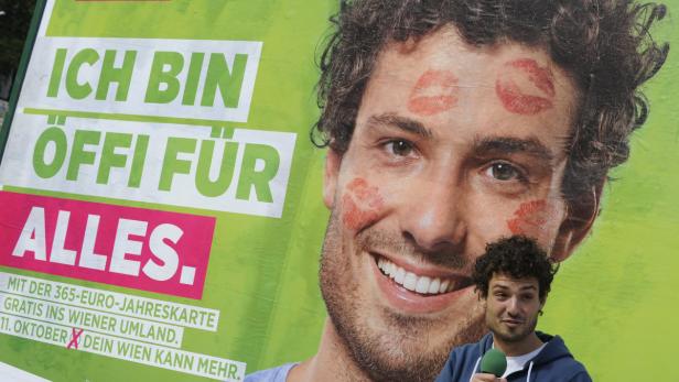 Die grünen Wahlplakate, etwa jenes mit Nationalratsmandatar Julian Schmid, fanden in der Partei nicht überall Anklang.