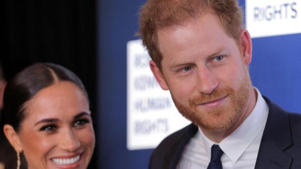 FILE PHOTO: The Duke and Duchess of Sussex, Harry and Meghan, attend the 2022 Robert F. Kennedy Human Rights Ripple of Hope Award Gala in New York City