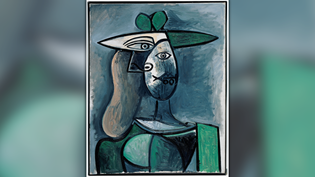 Gemälde von Pablo Picasso, „Frau mit grünem Hut“, aus dem Jahr 1947