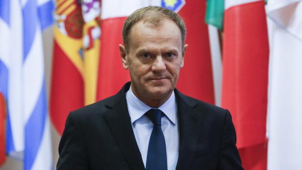 BELGIUM EU COUNCIL LATVIA DIPLOMACY Tusk drängt darauf, dass die EU-Staaten ihre finanziellen Beiträge vor Mitte November machen.