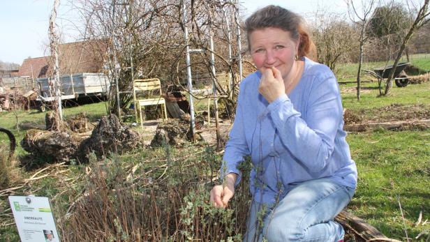 Sigrid Hagen lässt in ihrem Garten 250 Kräuter gedeihen