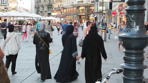 Arabische Touristen am Wiener Graben