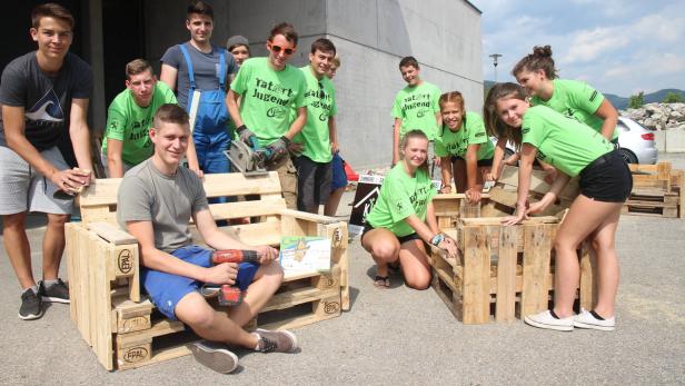 Die Landjugend Weißenkirchen beim Projektmarathon.