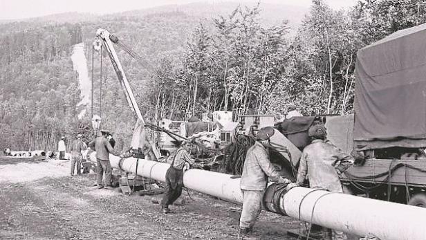 Pipelinebau in österreich in den 1960ern