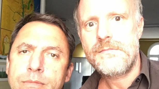 Selfie: Rocko Schamoni und Christoph Grissemann.