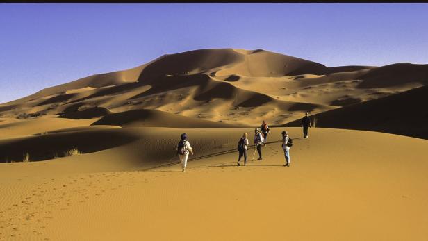Wüstentrekking in Marokko mit dem Grazer Reiseveranstalter Weltweitwandern.
