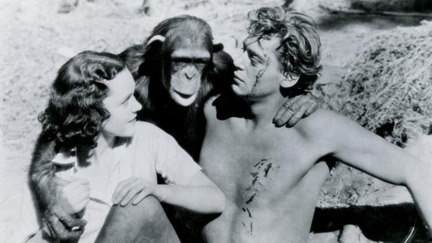 „Tarzan, der Affenmensch“, 1932, mit Johnny Weissmüller (re.) und Maureen O’Sullivan als Jane (li.)