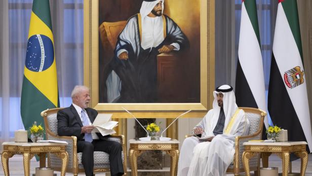 Brazil's President Lula arrives for a visit to the UAE