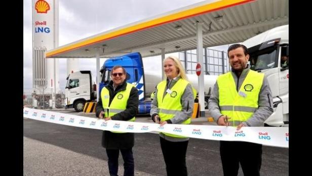 Eröffnung der ersten Shell LNG Tankstelle in Österreich