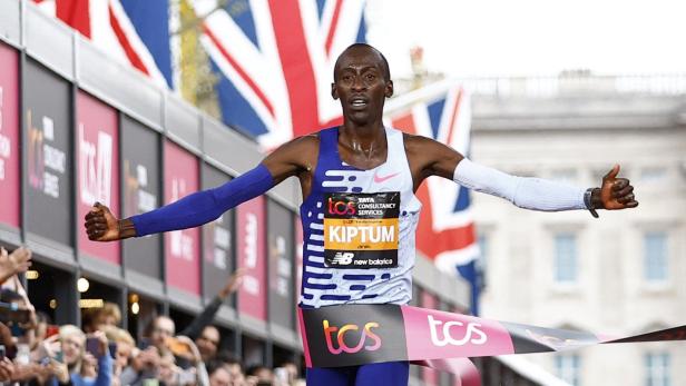 Fast ein Weltrekord: Auch in London gab es ein Marathon-Highlight