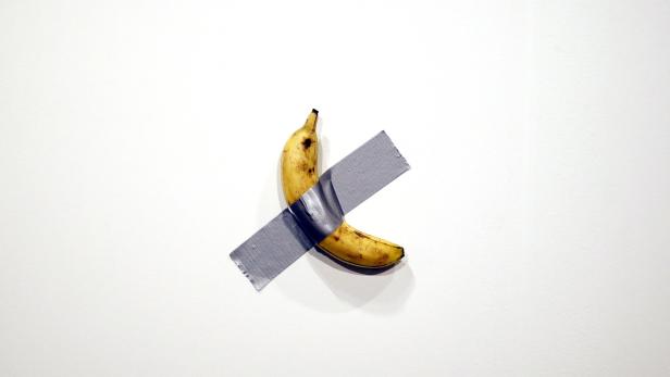 Student aß Bananen-Installation von Cattelan in einem Museum in Seoul