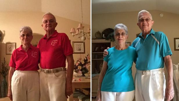 Dieses ältere Paar trägt seit Jahren Partner-Look