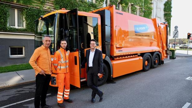 Österreich-Premiere: Das erste Wasserstoff-Müllauto im Testbetrieb