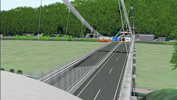 Donaubrücke Westringautobahn Ansicht Asfinag