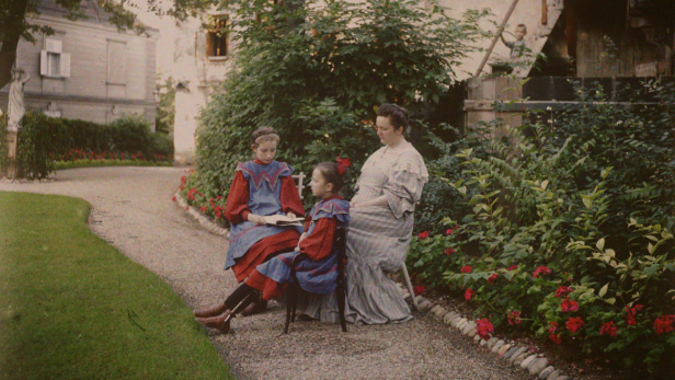 Villengarten auf der Hohen Warte in Wien, Autochrom-Fotografie, Ferdinand Probst, um 1907.