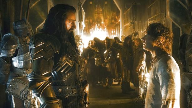 Zwist zwischen Zwerg und Hobbit: König Thorin (Richard Armitage, li) und Bilbo (Martin Freeman)