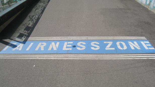 Fairness hinterm Strich Fairnesszone am Donaukanal