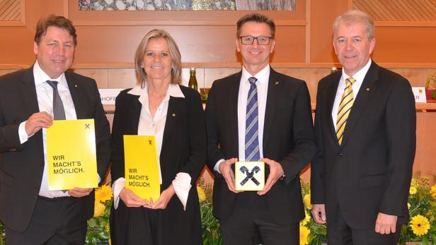 GD Dr. Rudolf Könighofer, GD-Stv. Mag. Eva Fugger, VDir. Mag. Rudolf Suttner, Präs. DI Erwin Tinhof