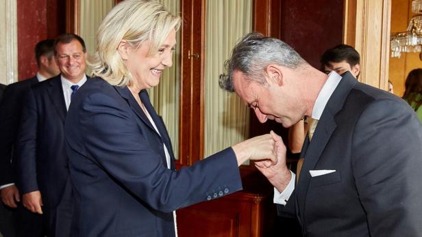 Norbert Hofer und die französische Rechtsaußenpolitikerin Marine Le Pen