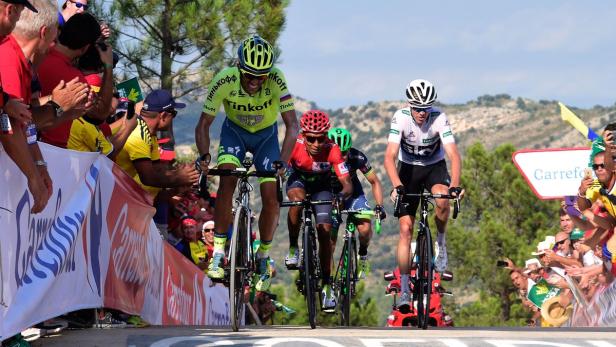 Alles unter Kontrolle: Contador, Quintana und Froome