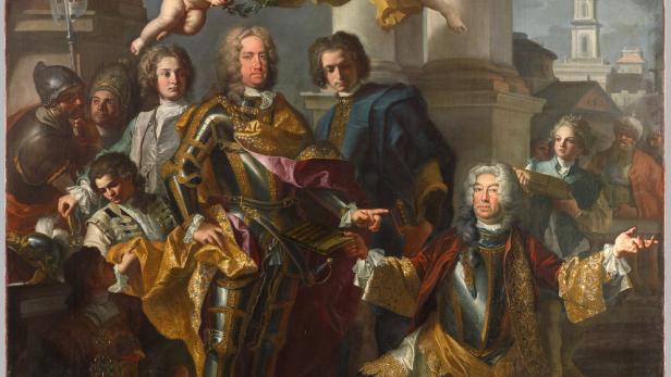 Waren sie ein Paar? Kaiser Karl VI., ihm zu Füßen: Gundacker von Althan. Das Gemälde hängt im Wiener KHM.  