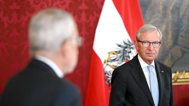 Österreichs Bundespräsident Alexander Van der Bellen und Salzburgs Landeshauptmann Wilfried Haslauer