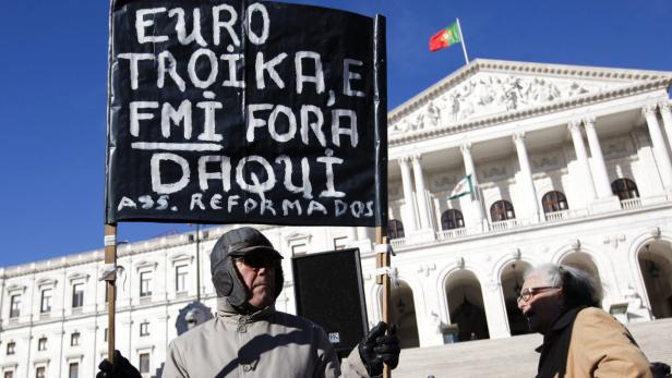 Stößt nicht überall auf Gegenliebe: Protest gegen die Troika in Lissabon, Portugal.