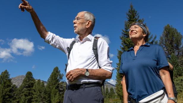 Urlaub in der Heimat: Bundespräsidenten Alexander Van der Bellen und Ehefrau Doris Schmidauer urlauben auch heuer wieder im Kaunertal.