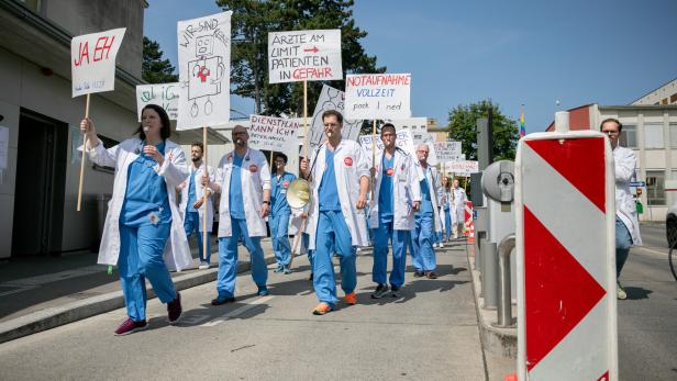 Ärztestreik in Wien: Ein Warnschuss, der 60 Minuten dauerte