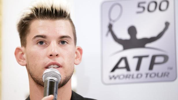 Dominic Thiem bei einer Pressekonferenz der ATP World Tour.