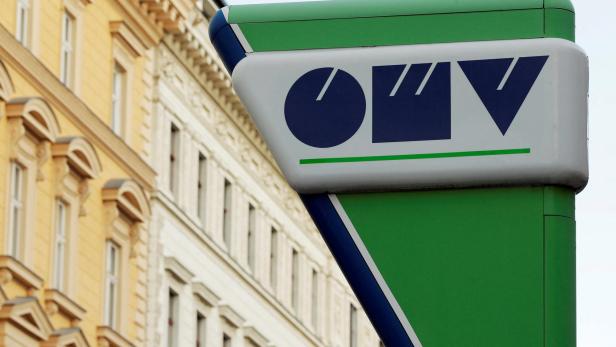 FILE PHOTO: Logo of Austrian oil and gas group OMV is seen at a gas station in Vienna