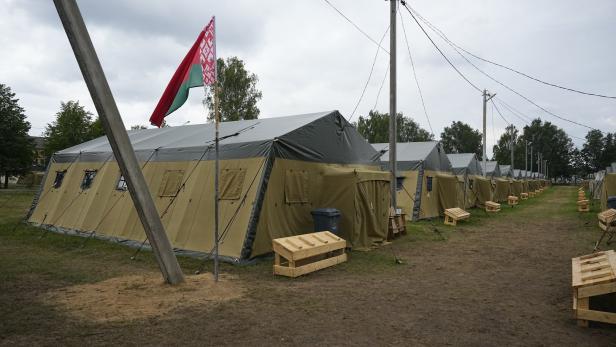 Bei Tsel, rund 90km südöstlich von Minsk, wurden Zelte für Wagner-Söldner errichtet, doch die Truppen kamen nie an.