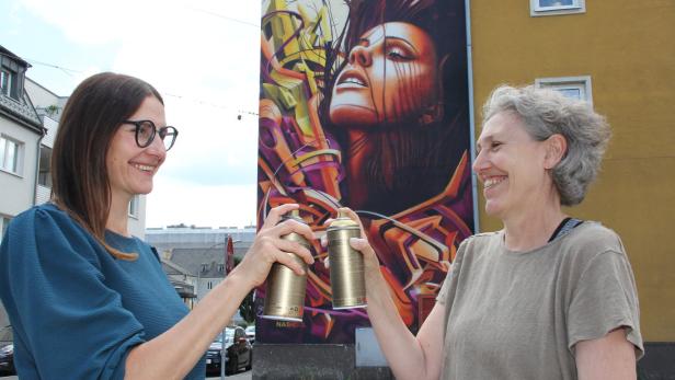 Organisatorinnen des Street Art Festivals: Elke Strauß uind Susanne Schober