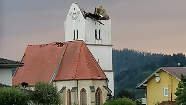 Kirchturm stürzte ein: Heftige Unwetter bei Völkermarkt in Kärnten