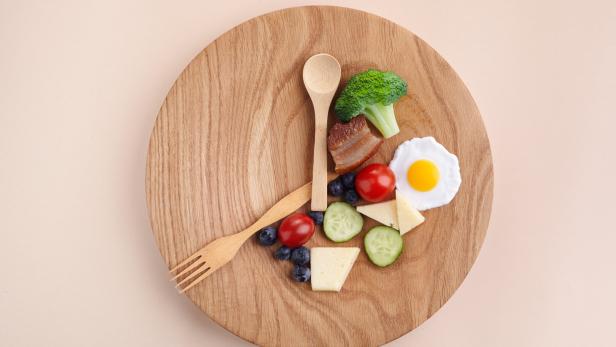 Intermittent fasting. Healthy breakfast, diet food concept. Organic meal. Fat loss concept. Weight loss.