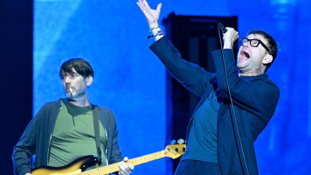 Bassist Alex James und Blur-Frontman Damon Albarn