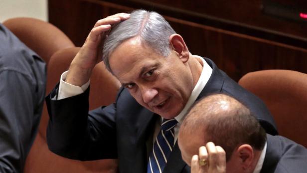 Benjamin Netanjahu während einer Sitzung in der Knesset.