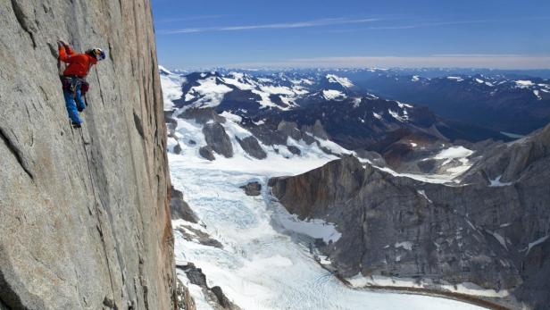 David Lama am 21. Jänner 2012 am Cerro Torre in Patagonien.
