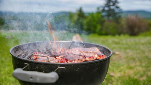 grilled meat outside