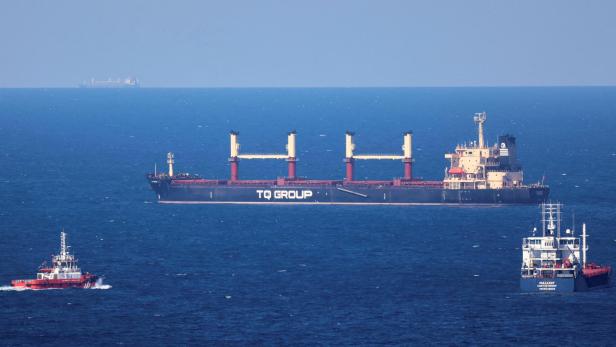 FILE PHOTO: Turkish-flagged bulker TQ Samsun is pictured in the Black Sea off Istanbul