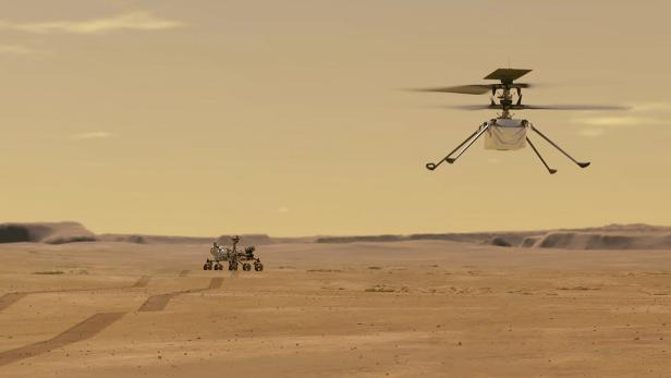 Tolle Bilder: Mars-Hubschrauber "Ingenuity" fliegt trotz Zwischenfalls weiter