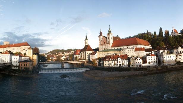 Panorama von Passau mit dem Inn und der Altstadt.