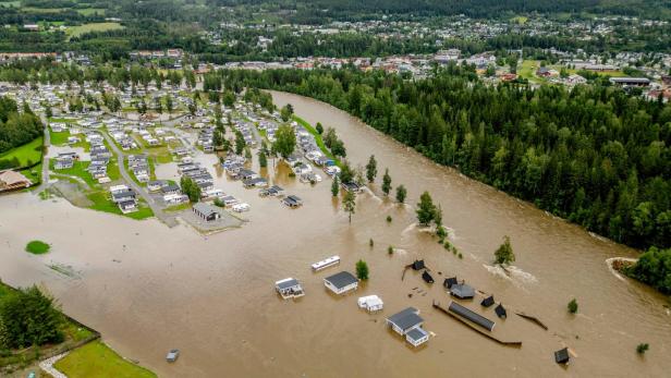 Hochwasser legt Südnorwegen lahm: "Gefahr auf keinen Fall vorbei"