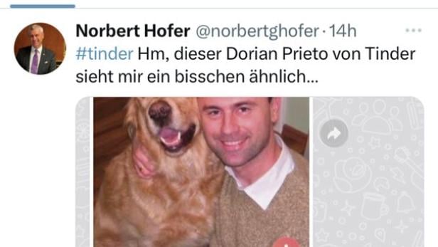 Falscher "Norbert Hofer" auf Tinder-Partnersuche