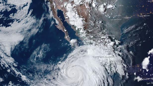 Der Hurrikan "Hilary" nähert sich der mexikanischen Küste